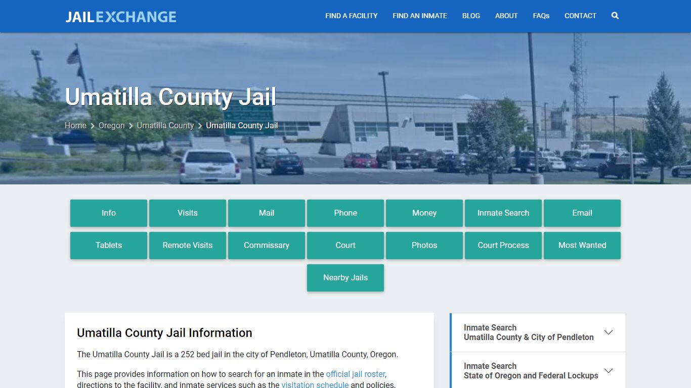Umatilla County Jail, OR Inmate Search, Information